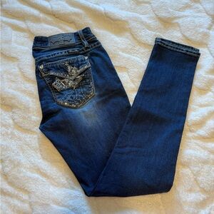 Miss Me Women's Skinny Jeans in Deep Blue